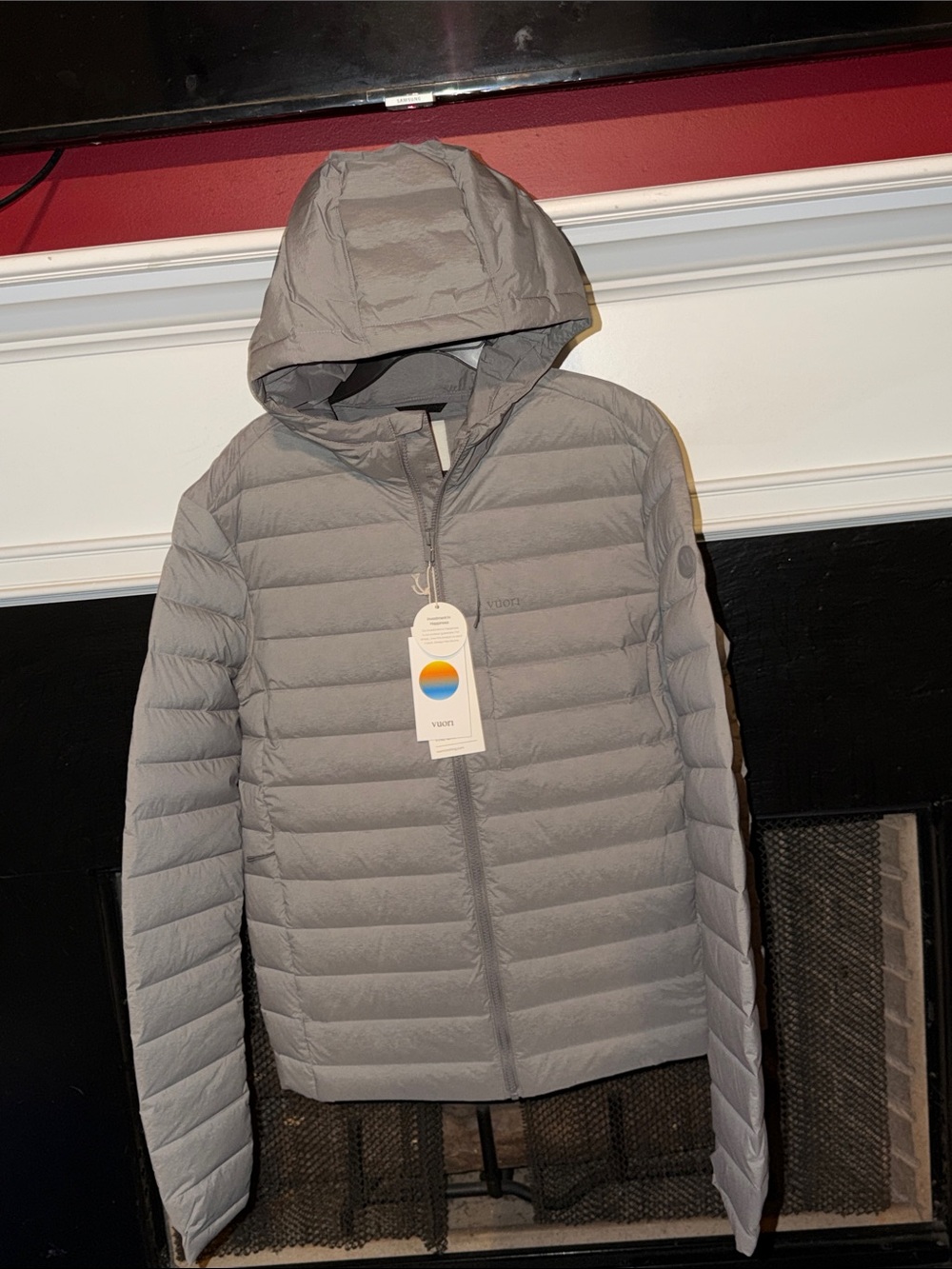 NWT Vuori Steadfast FZ Hoodie Men's Shiitake Quilted Jacket Size M